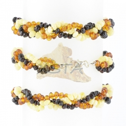 Mix amber bracelet Polished beads